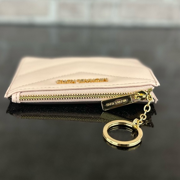 MICHAEL KORS JET SET TRAVEL LEATHER SMALL COINPOUCH CARD WALLET BAG $188 Blush - Picture 5 of 6